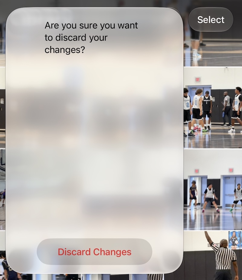 Pop-up of Discard of the Changes would not go away.